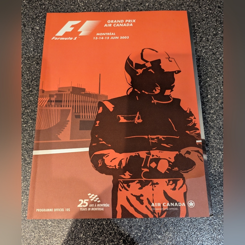 Formula 1 2003 Montreal Grand Prix Air Canada Program